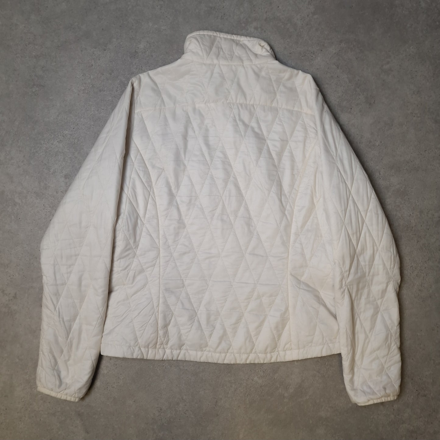 Patagonia nano puff down jacket in white - women's medium