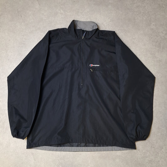 Berghaus 1/4 zip windbreaker jacket in black - XL