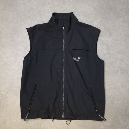 Jack Wolfskin technical vest in black - XL