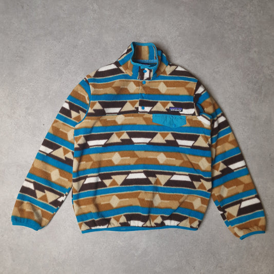 Patagonia patterned synchilla snap t fleece - women's small
