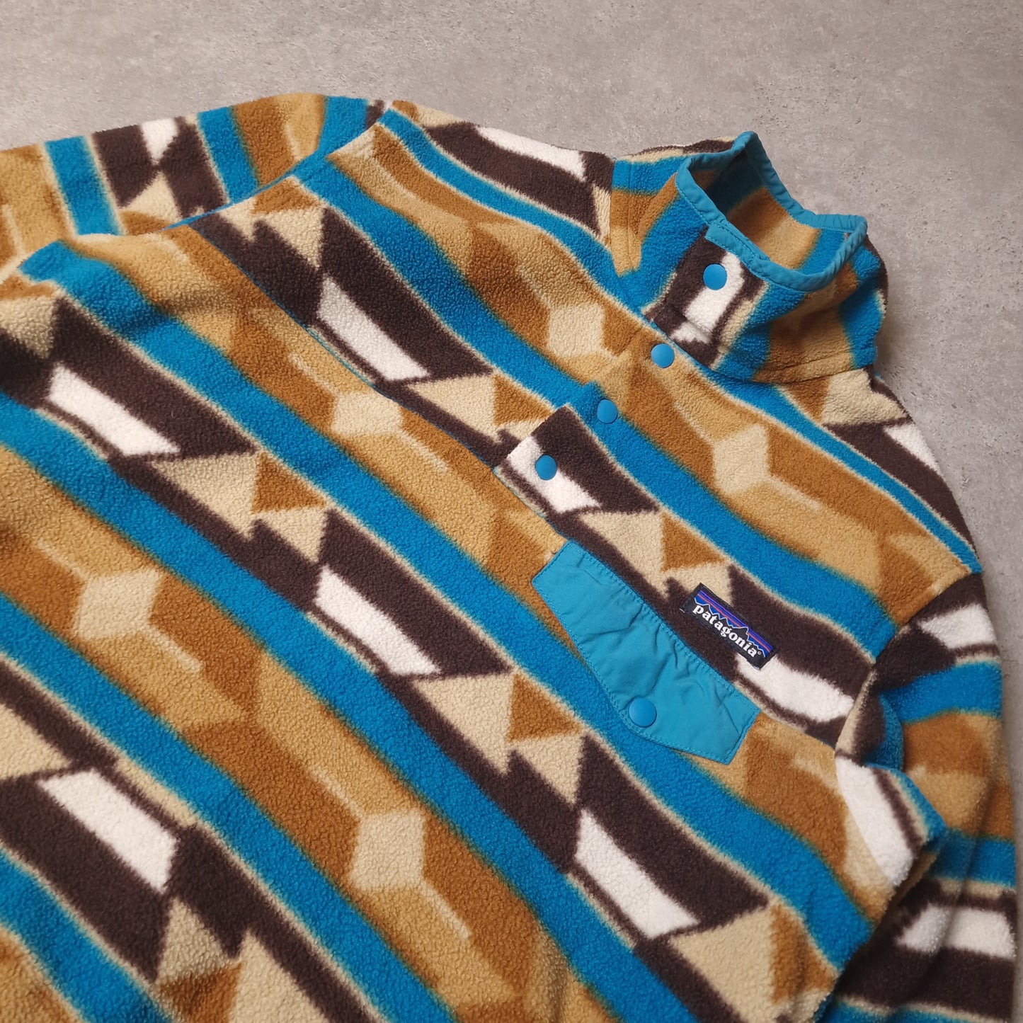Patagonia patterned synchilla snap t fleece - women's small