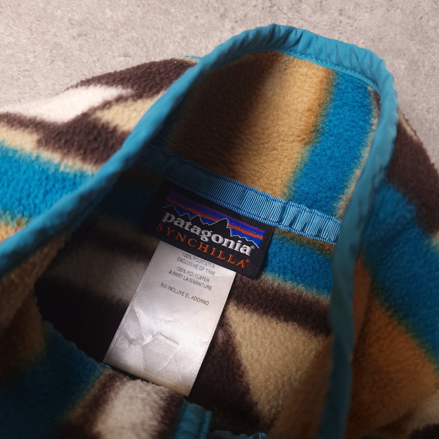 Patagonia patterned synchilla snap t fleece - women's small