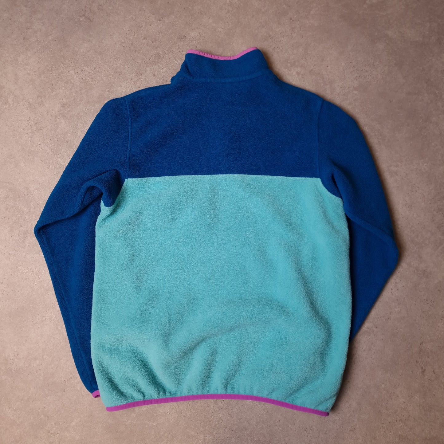 Patagonia synchilla snap t fleece in turquoise and purple - women's large