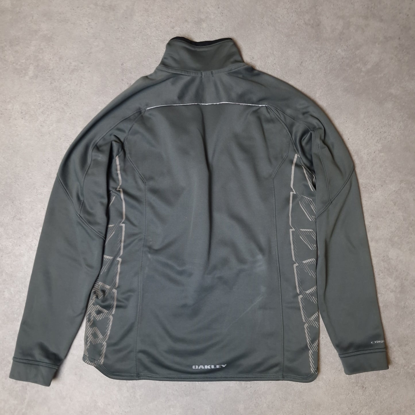 00s Oakley 1/4 zip sweashirt in grey - medium