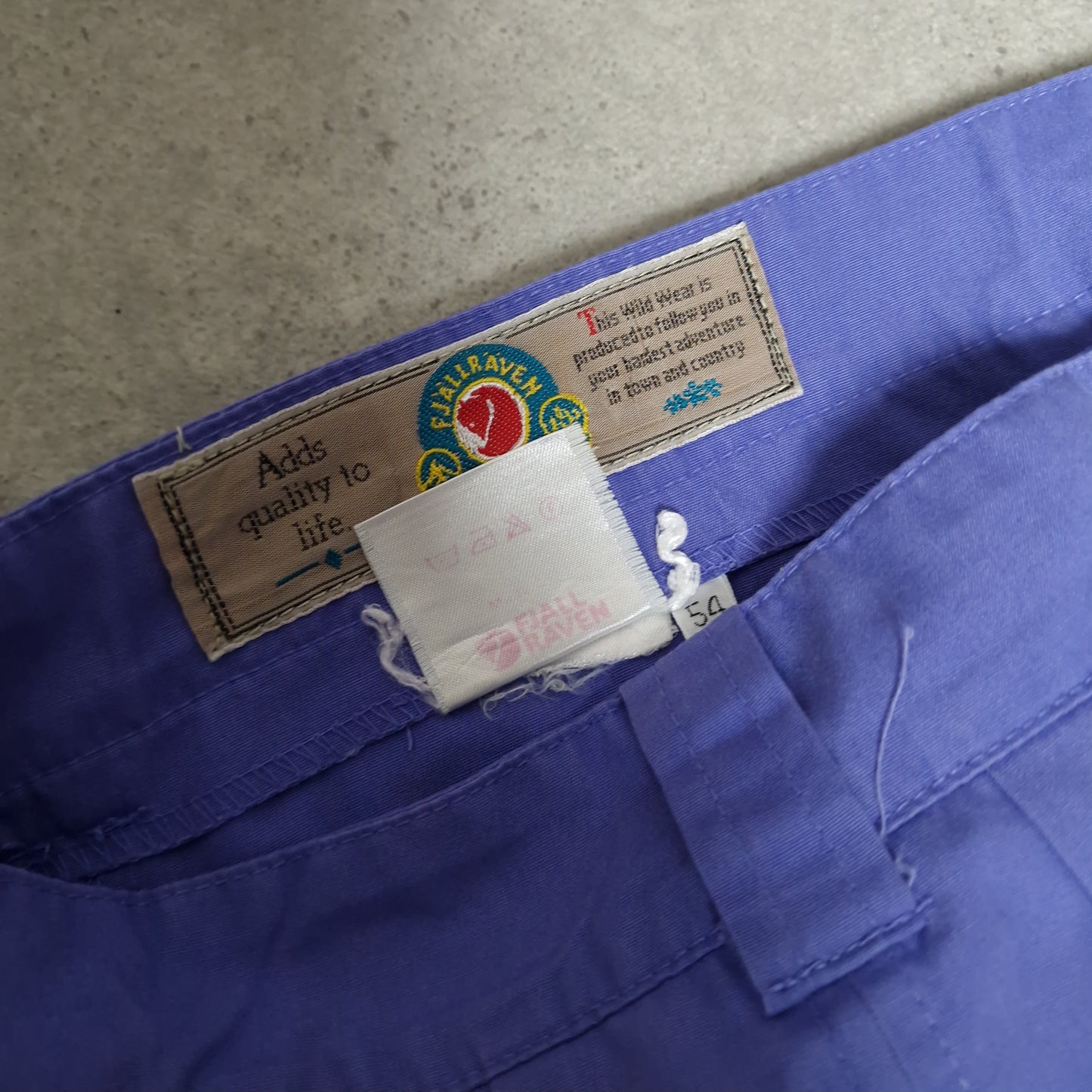 Vintage Fjallraven Byxa space baggy trousers in purple - XXL