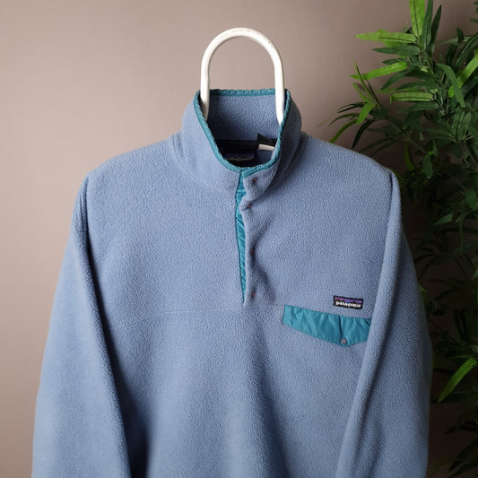 Vintage 90s Patagonia snap t fleece in pastel blue - medium