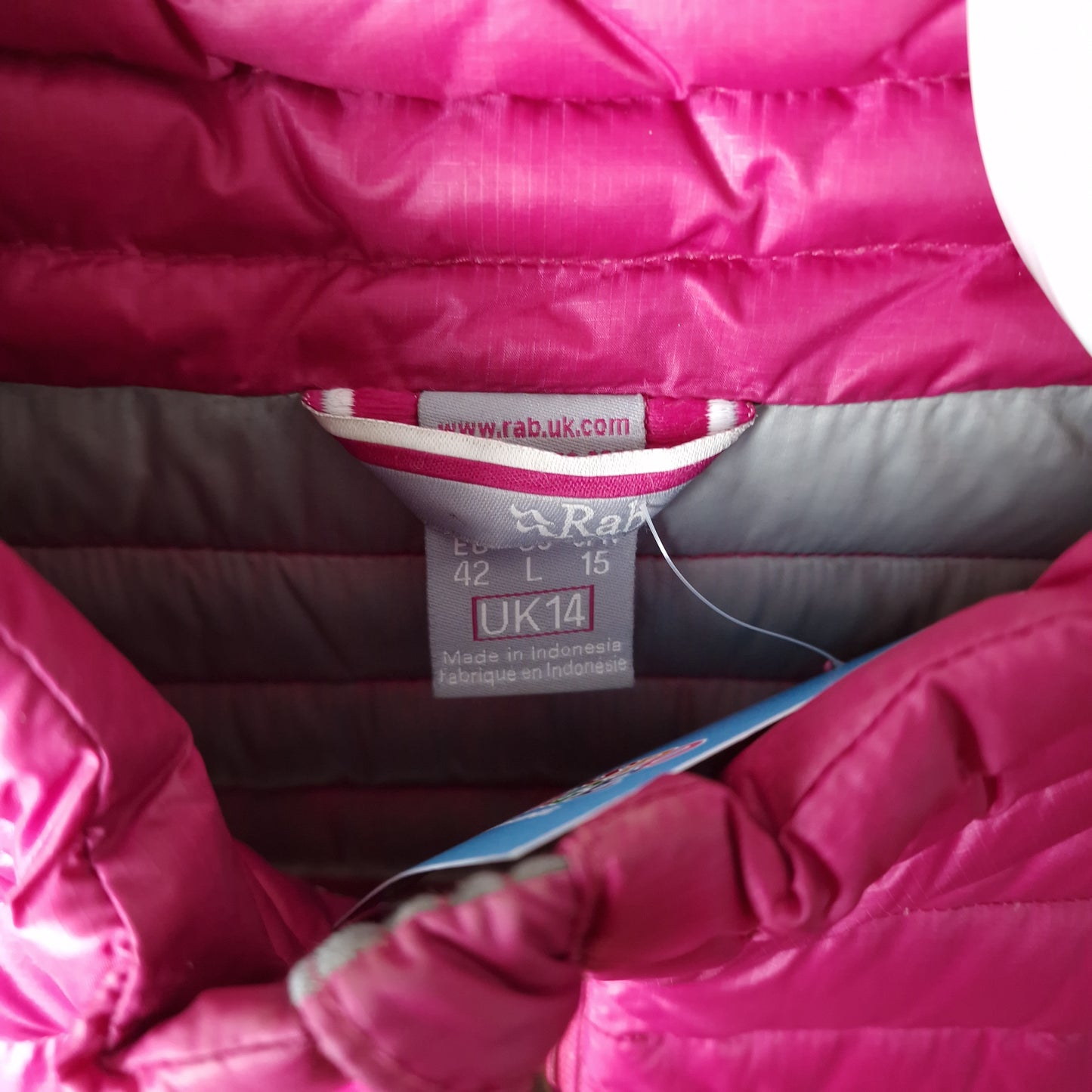 Rab microlight pertex down jacket in pink - UK14