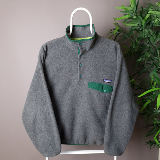 Patagonia synchilla snap t fleece in grey - small/medium