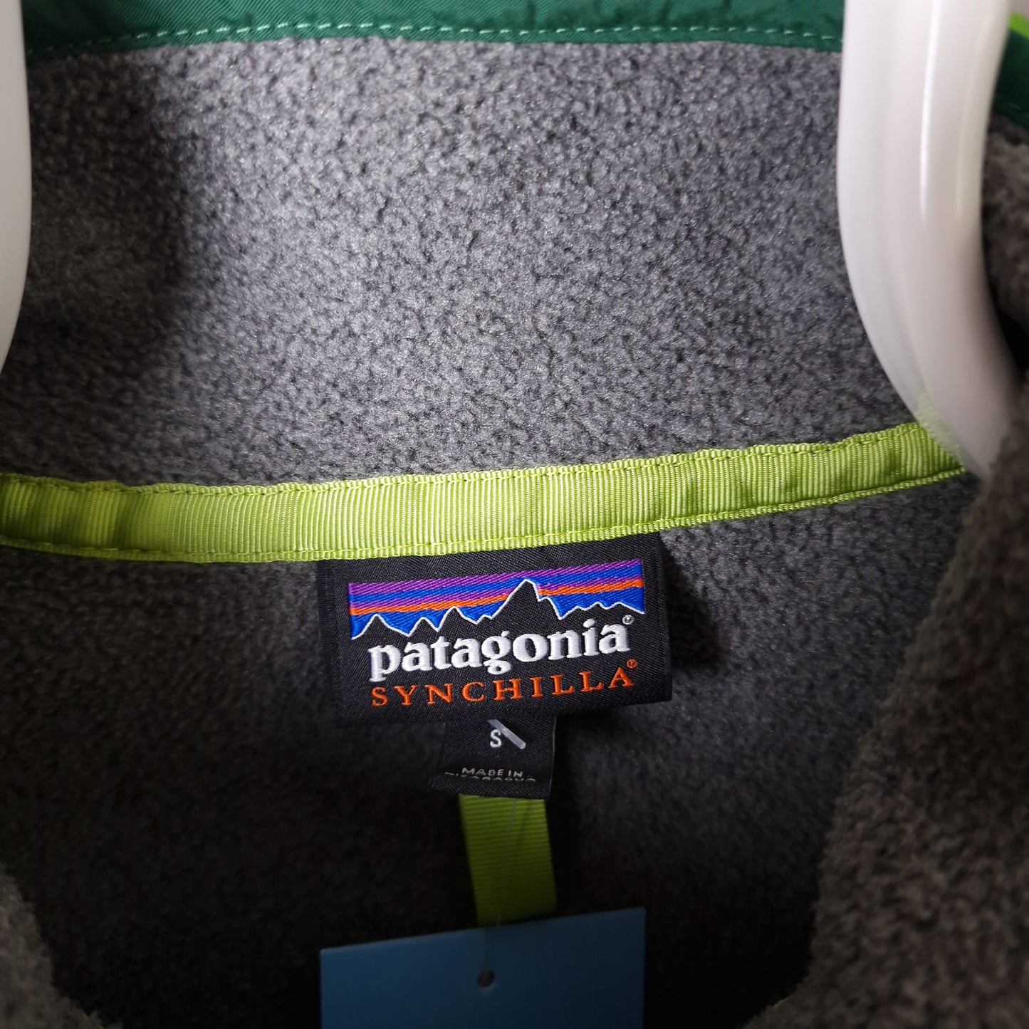 Patagonia synchilla snap t fleece in grey - small/medium