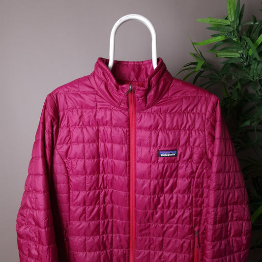 Patagonia primaloft nano puff jacket in pink - women's large