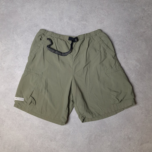 Columbia packable shorts with belt - khaki green