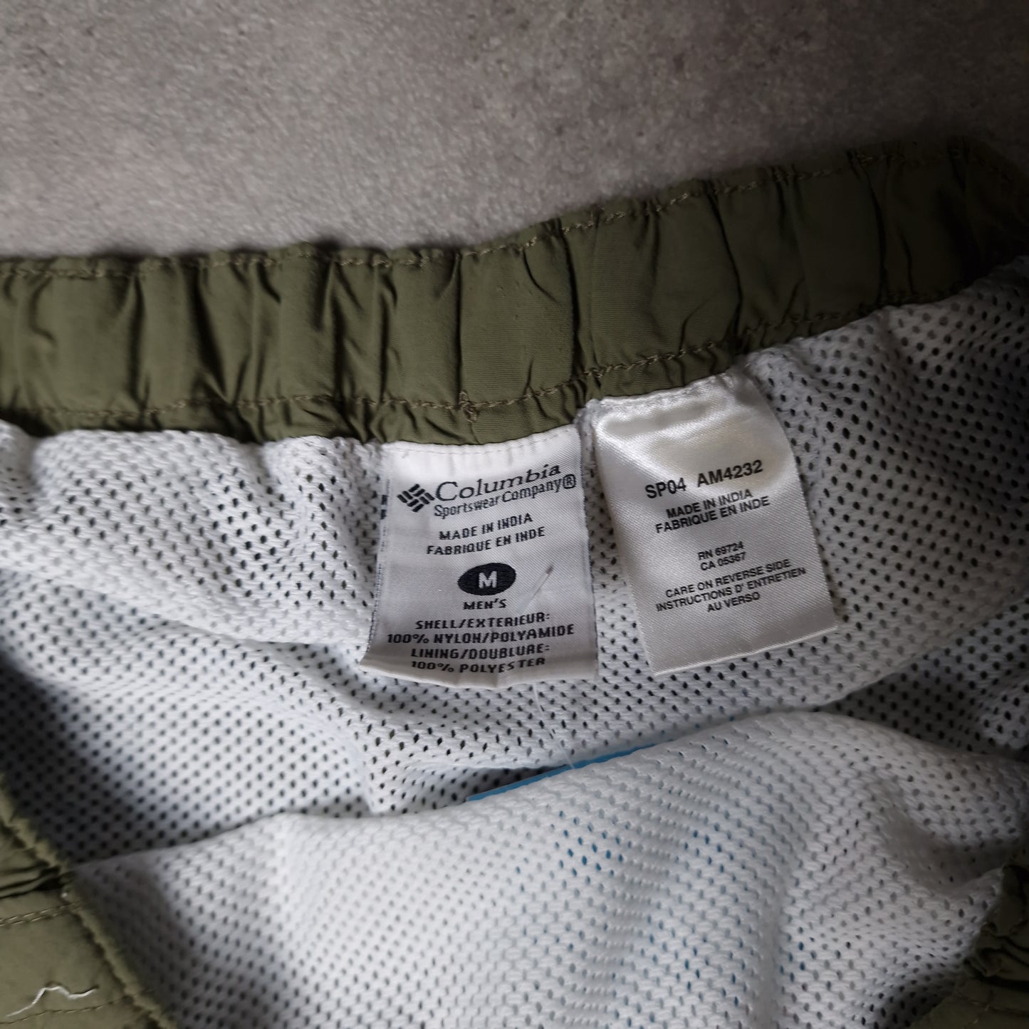 Columbia packable shorts with belt - khaki green