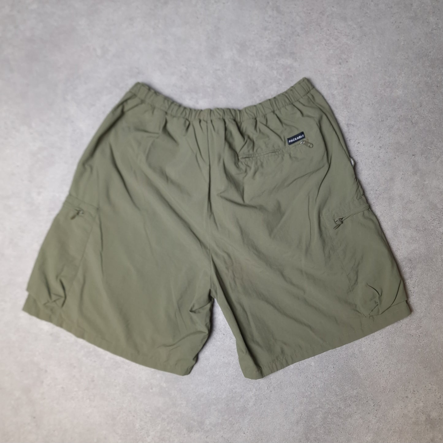 Columbia packable shorts with belt - khaki green