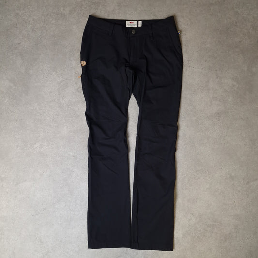 Fjallraven Abisko stretch trousers in black - women's 32"