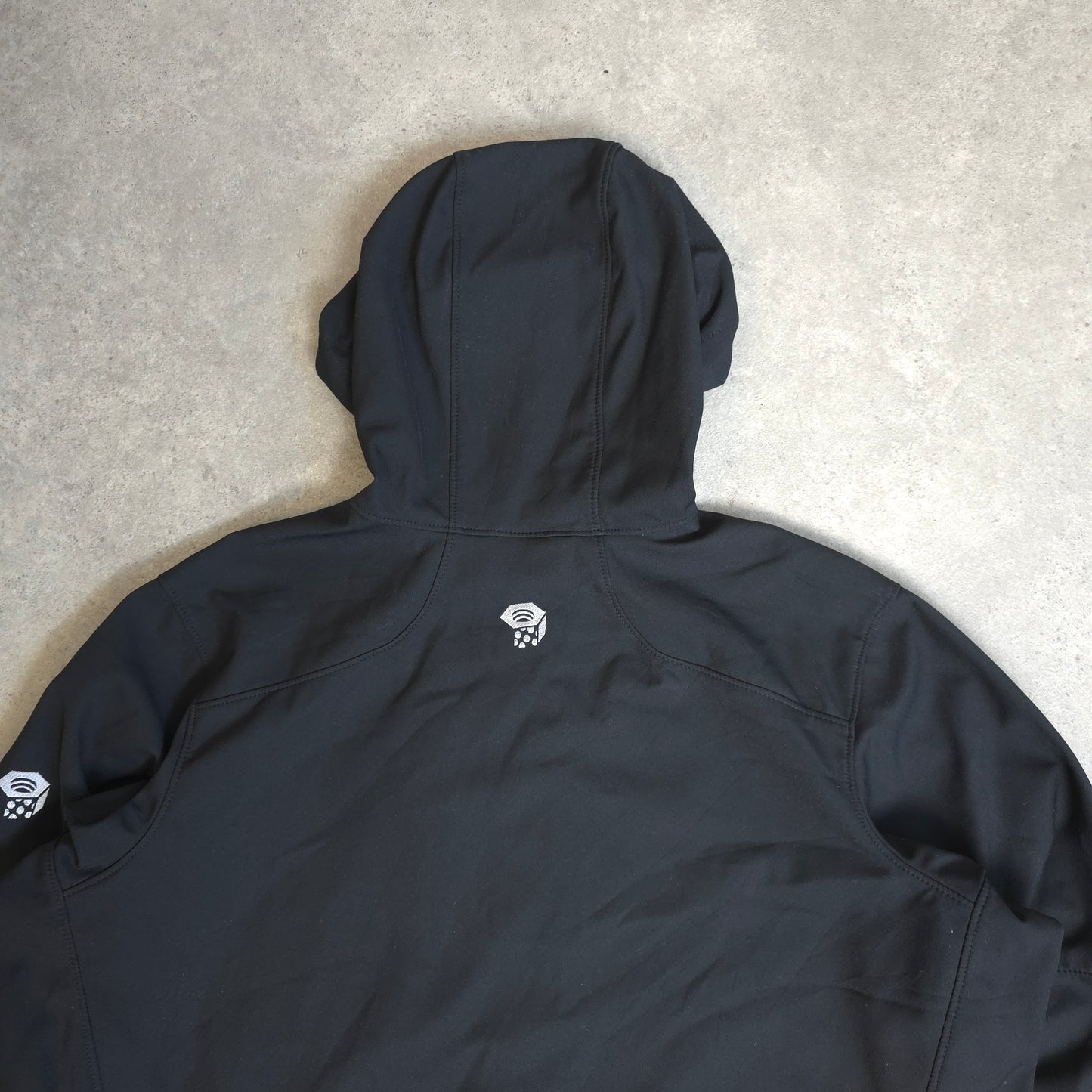 Mountain Hardwear soft shell jacket in black - large