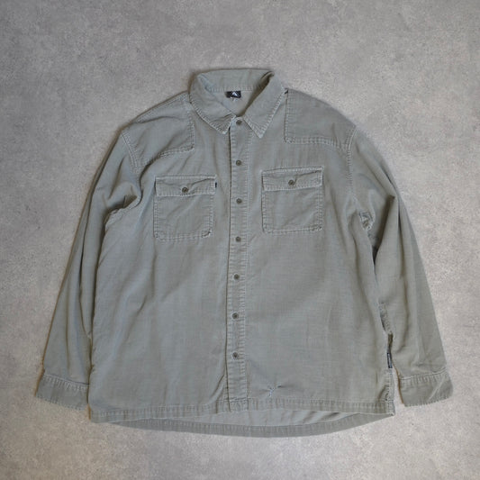 Vintage Nike ACG corduroy shirt in grey - XL