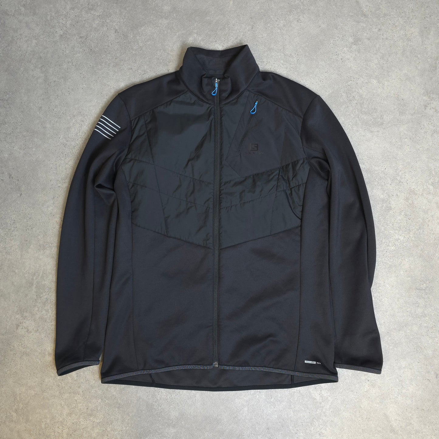 Salomon advanced skin zip up fleece in black - XL