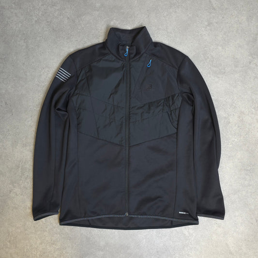 Salomon advanced skin zip up fleece in black - XL