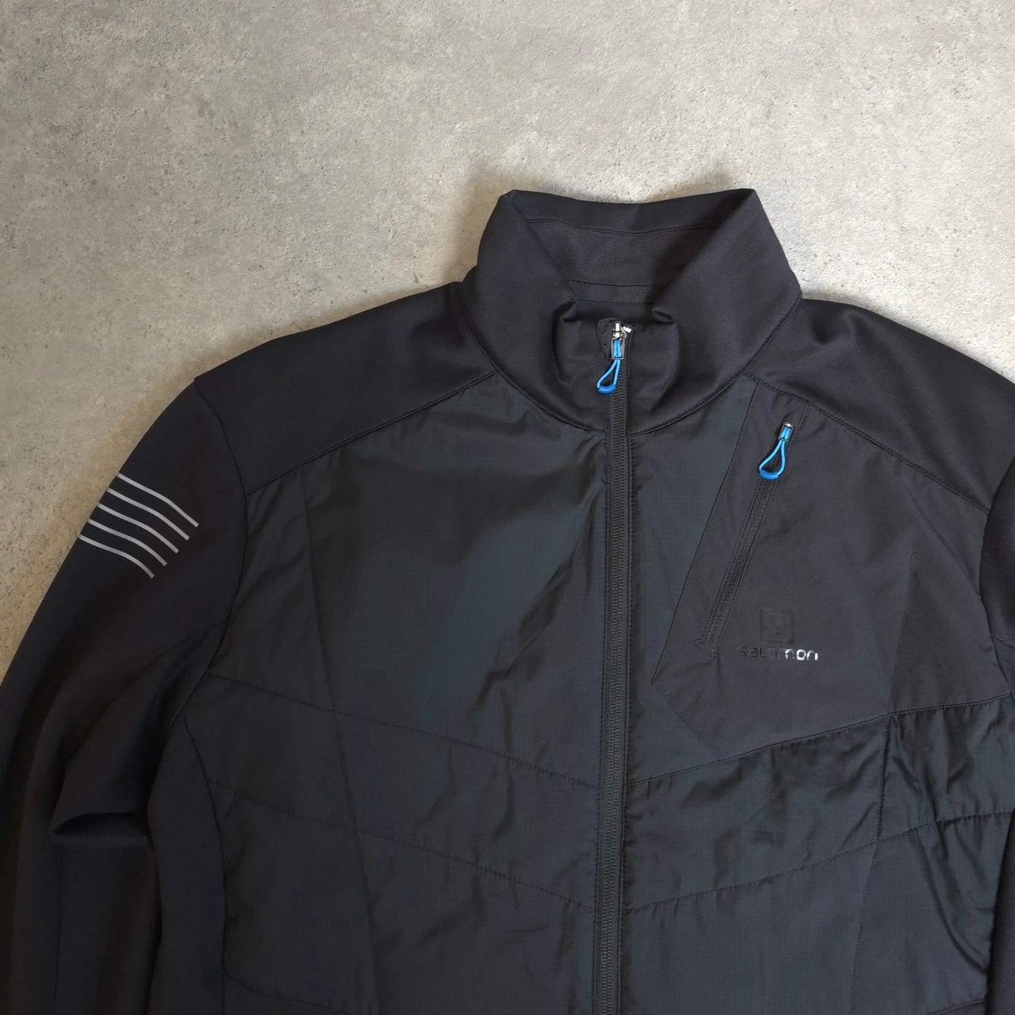 Salomon advanced skin zip up fleece in black - XL