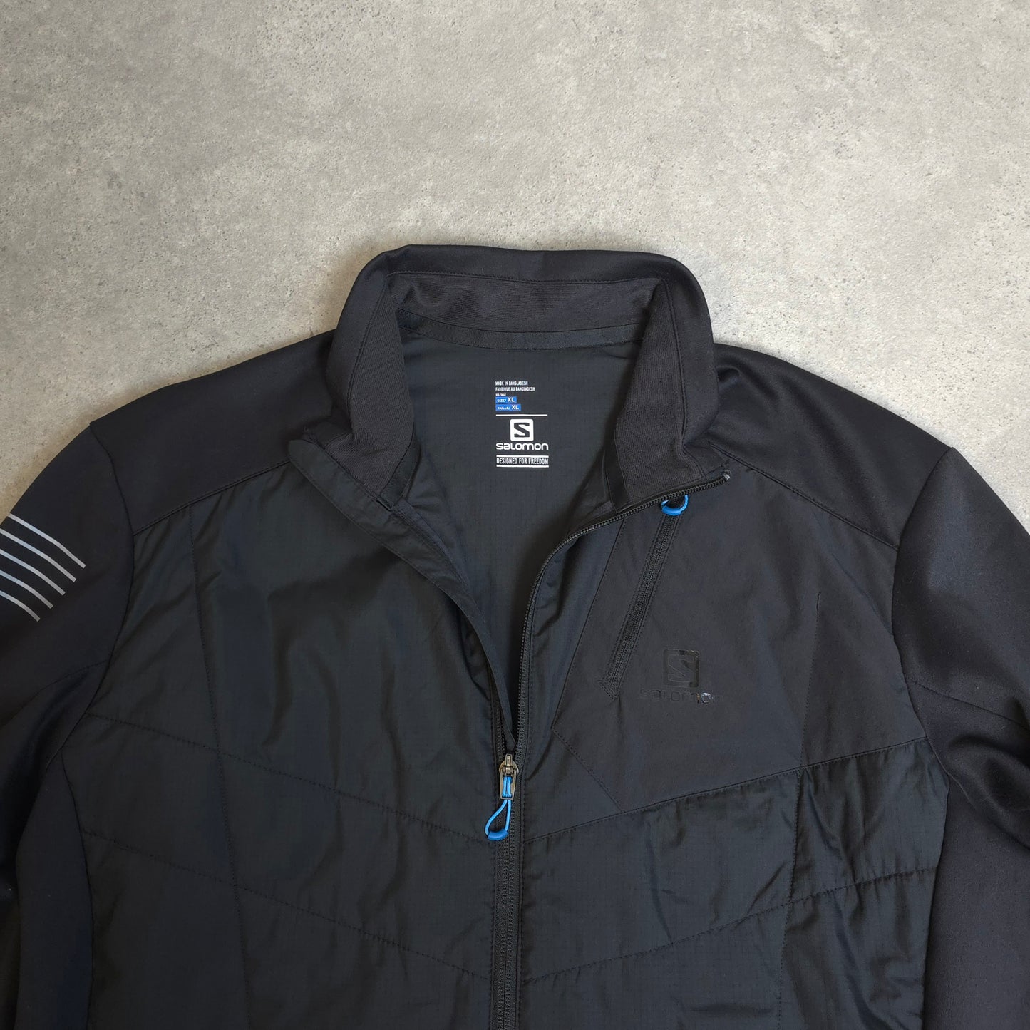 Salomon advanced skin zip up fleece in black - XL