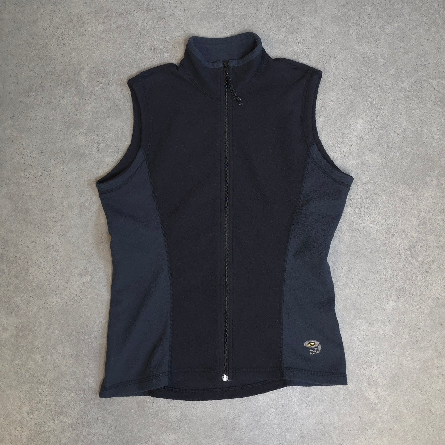 Mountain hardwear fleece gilet in black and grey - women's XS