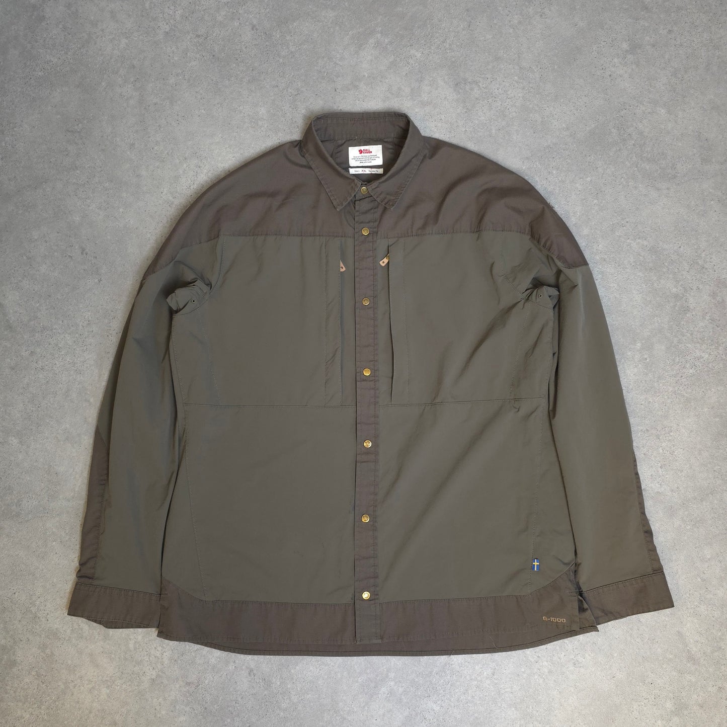 Fjallraven keb trek G-1000 shirt in brown - XXL