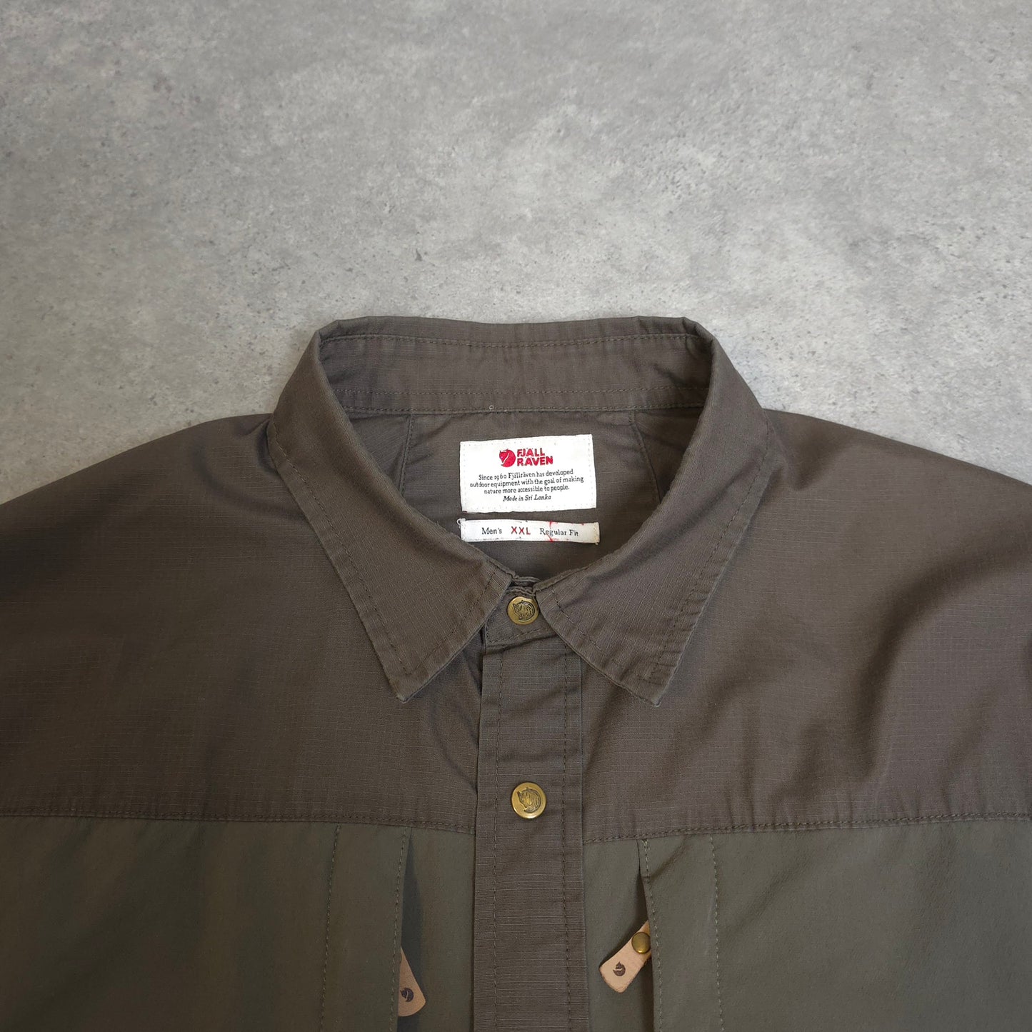 Fjallraven keb trek G-1000 shirt in brown - XXL