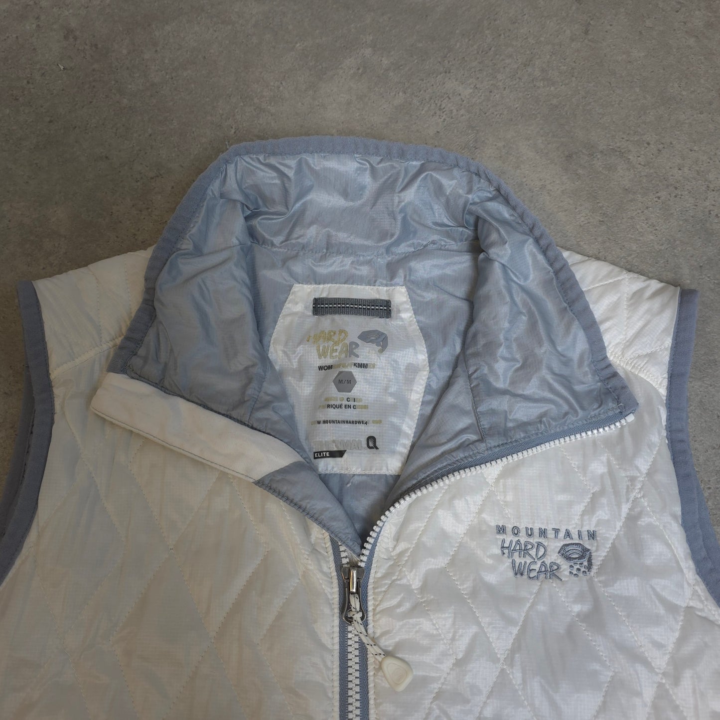 Mountain Hardwear thermal Q elite gilet in white - women's medium