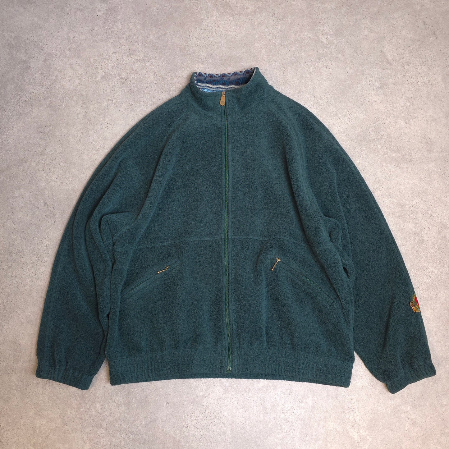 Vintage Fjallraven polartec fleece in green - XL