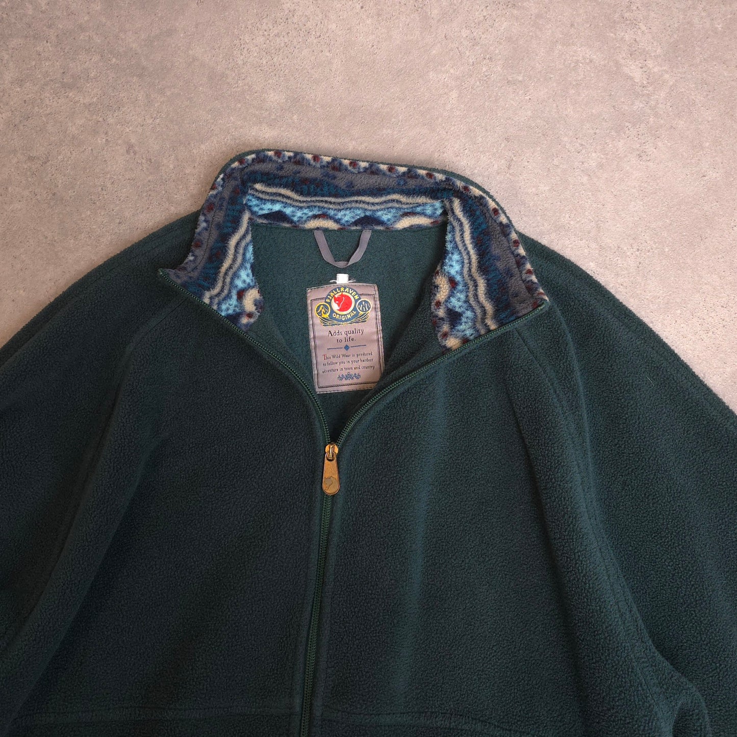 Vintage Fjallraven polartec fleece in green - XL