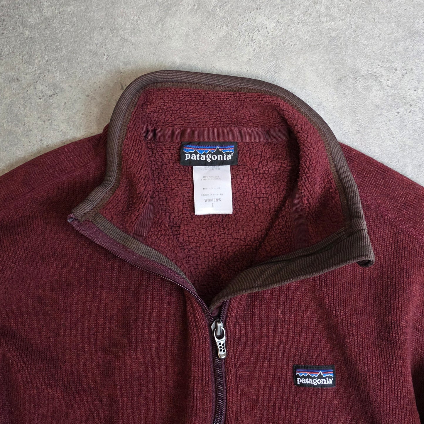 Patagonia better sweater in burgundy - women's M/L