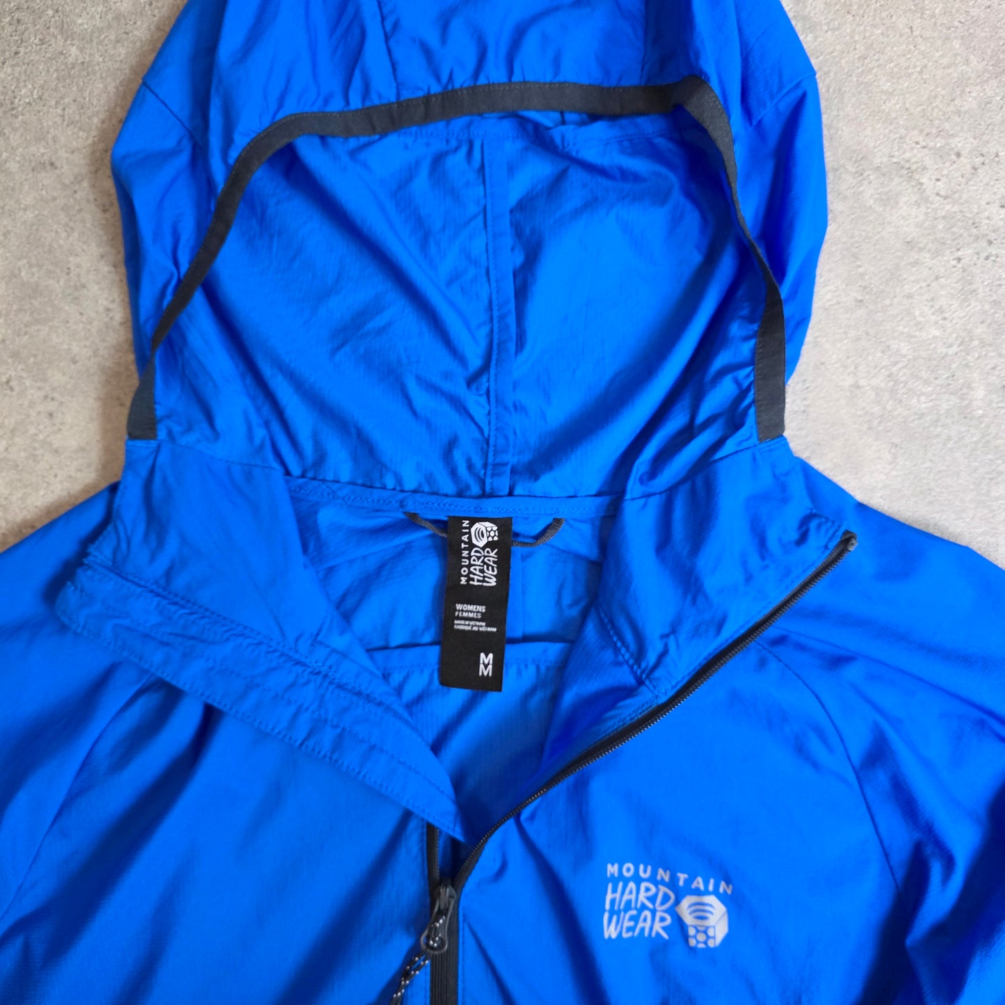 Mountain Hardwear pertex quantum air windshield jacket in blue - women's medium
