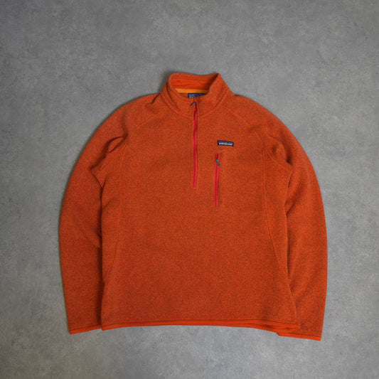 Patagonia better sweater fleece in orange - medium