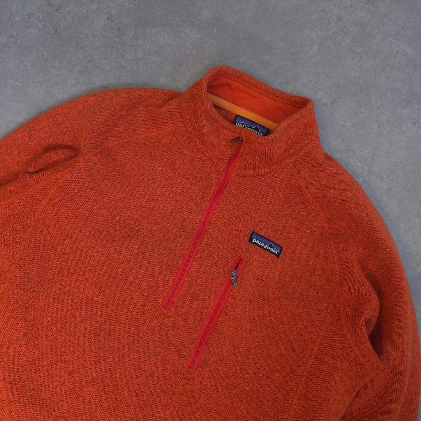 Patagonia better sweater fleece in orange - medium