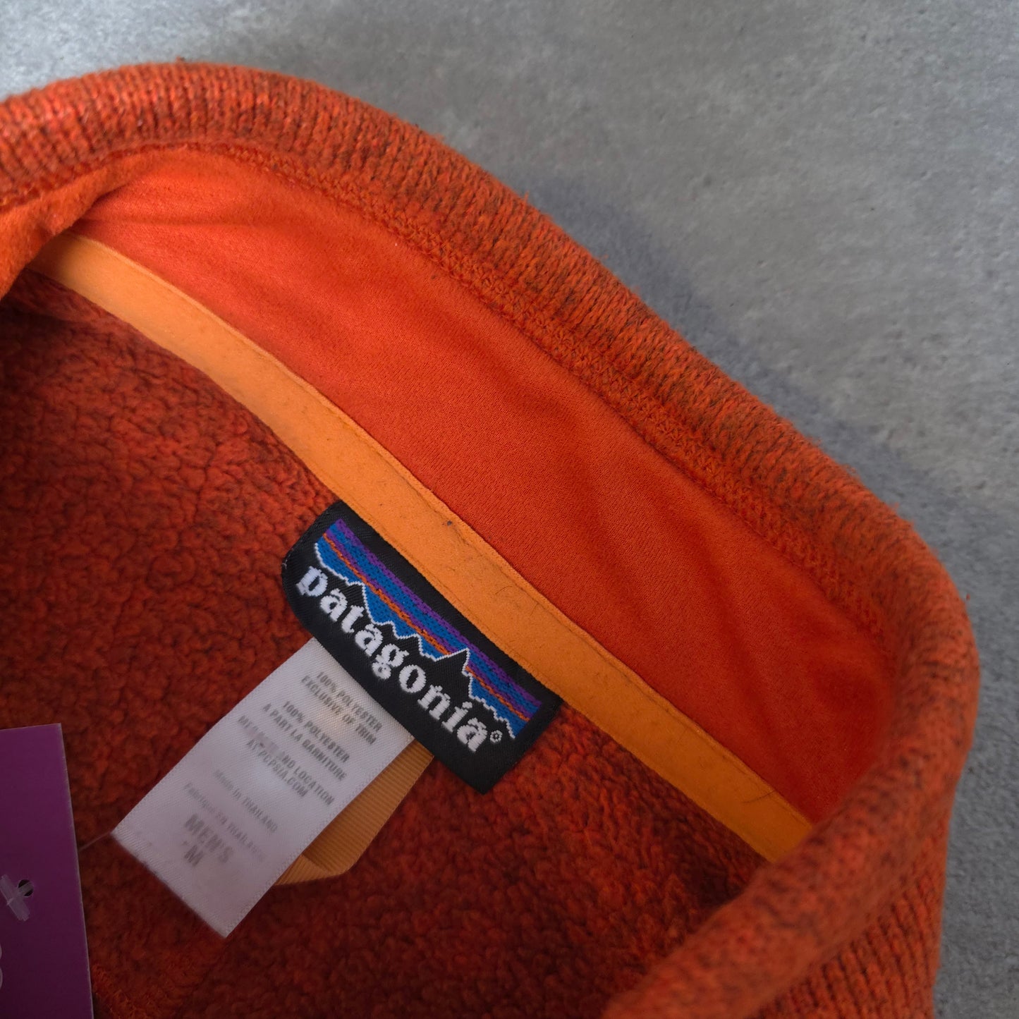Patagonia better sweater fleece in orange - medium