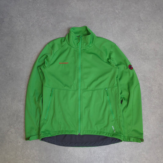 Mammut soft shell jacket in lime green - medium