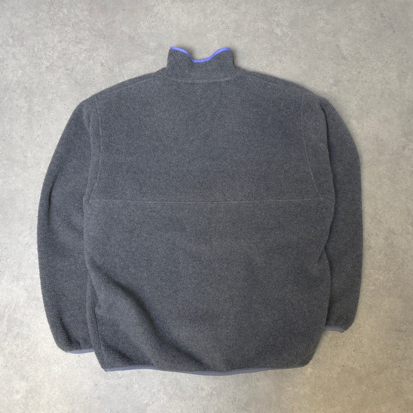 90s Patagonia snap t fleece in grey and purple - XL