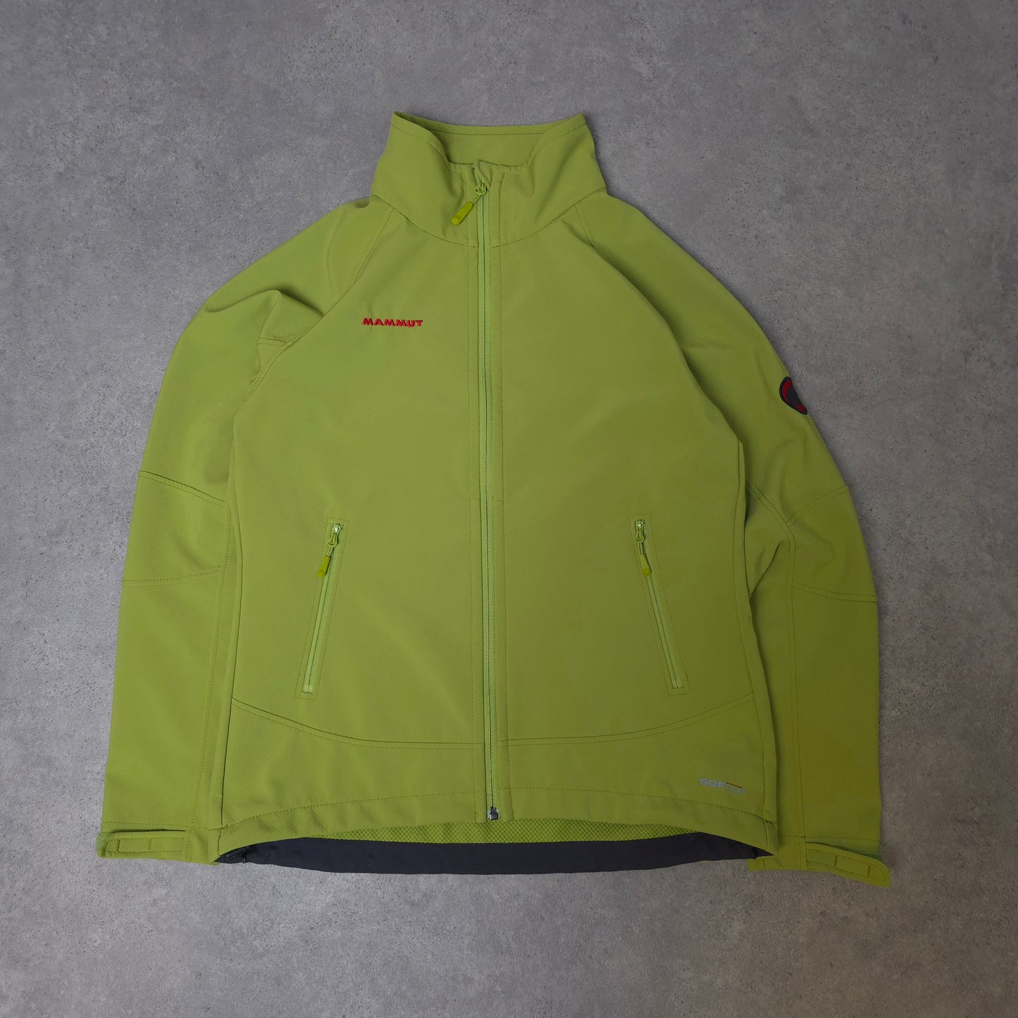 Mammut Women's soft shell in lime green - women's large