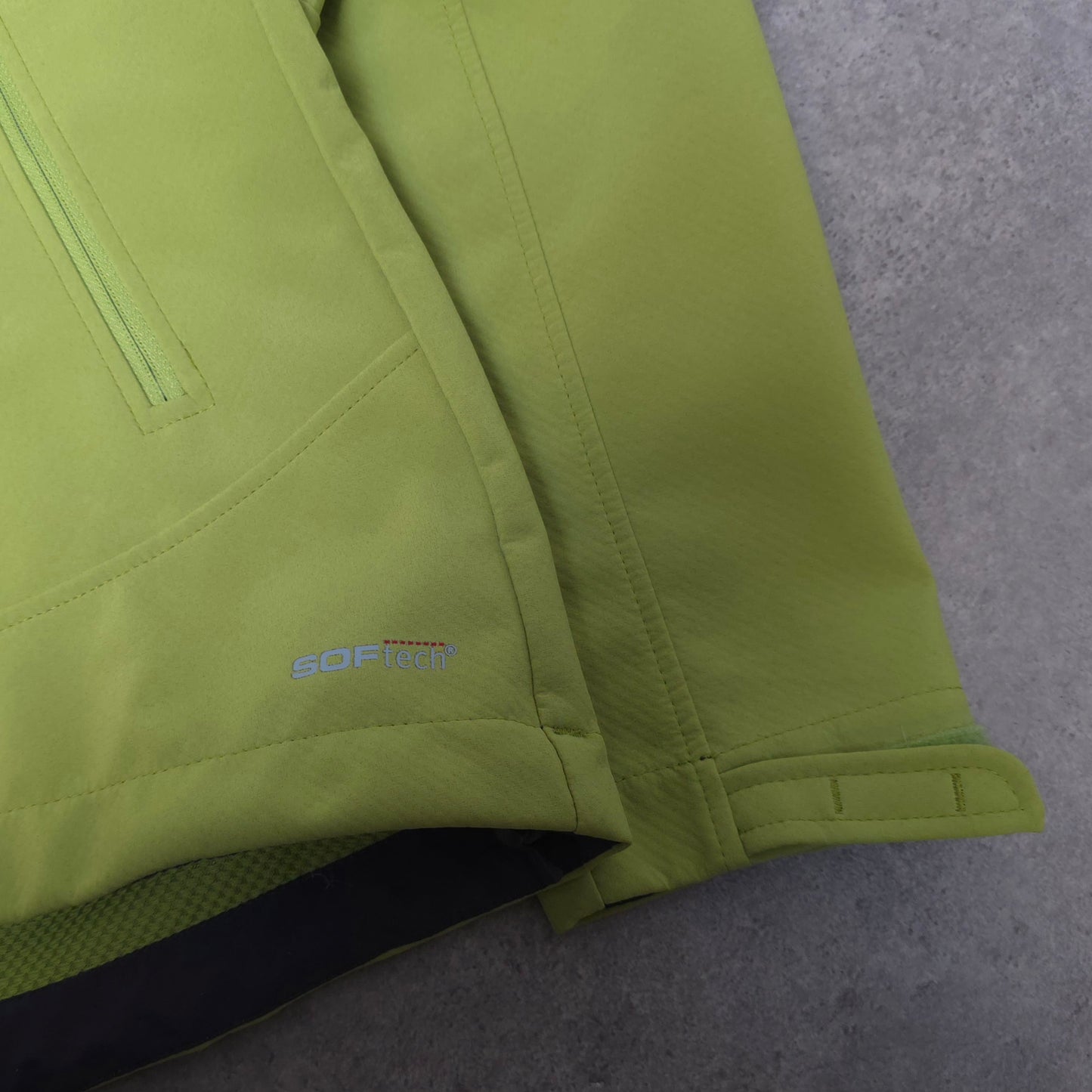 Mammut Women's soft shell in lime green - women's large