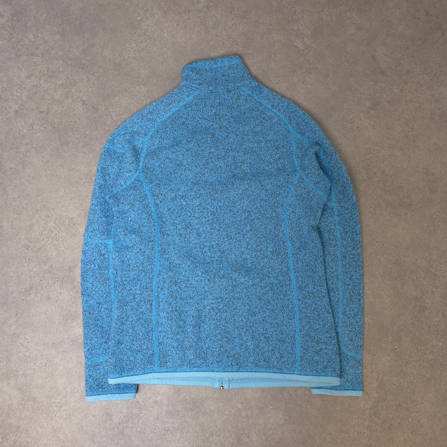 Patagonia zip up fleece in blue - women's small
