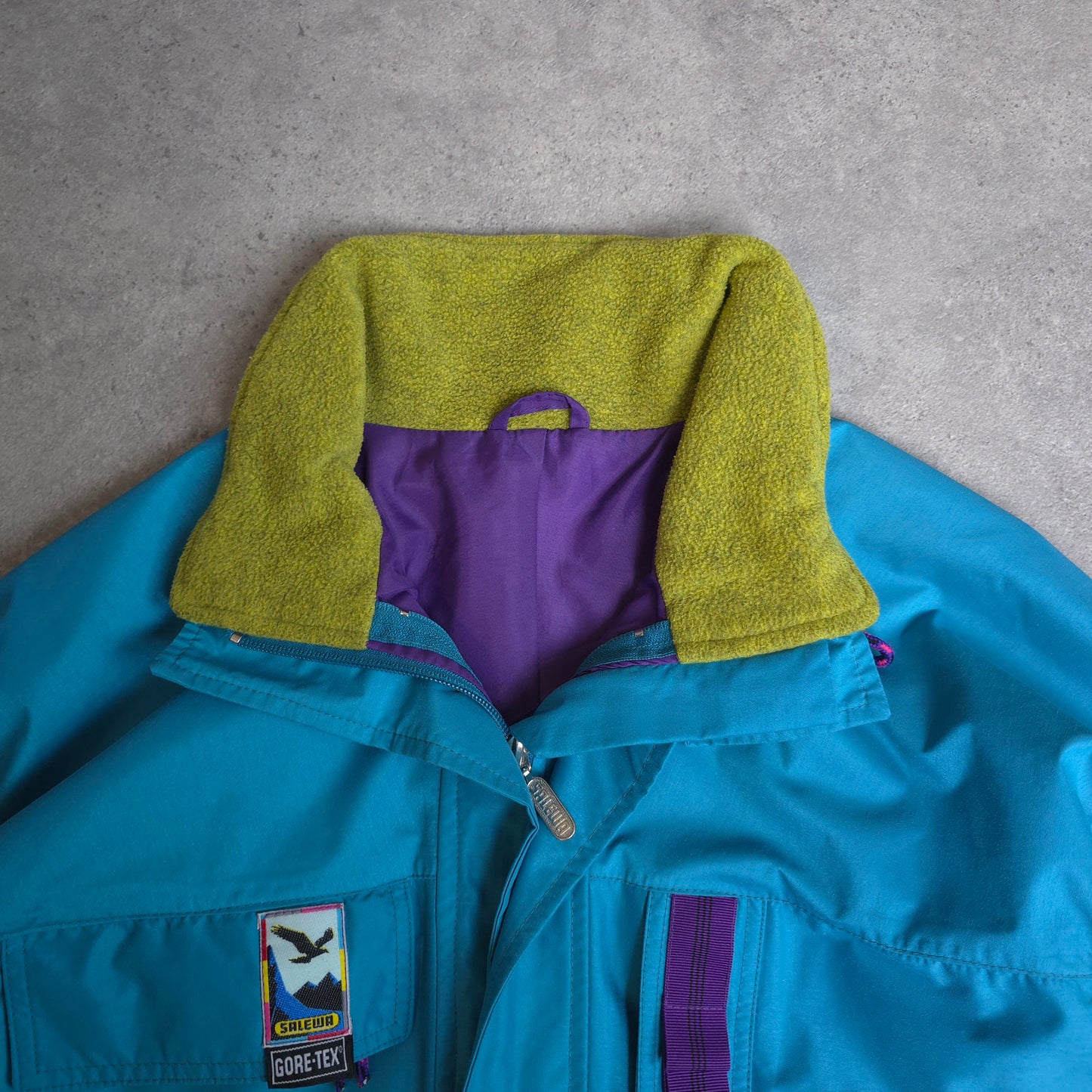 Vintage Salewa jacket in blue, purple and green - small