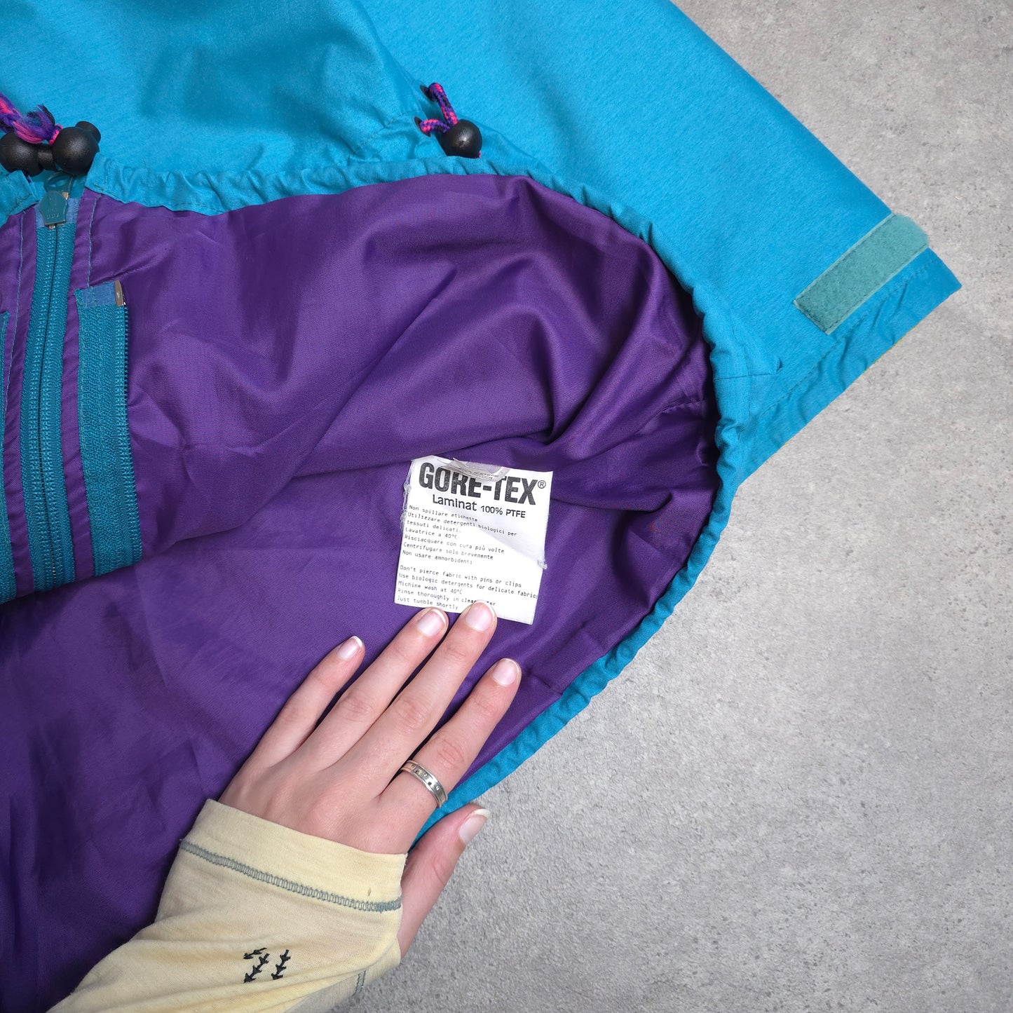 Vintage Salewa jacket in blue, purple and green - small