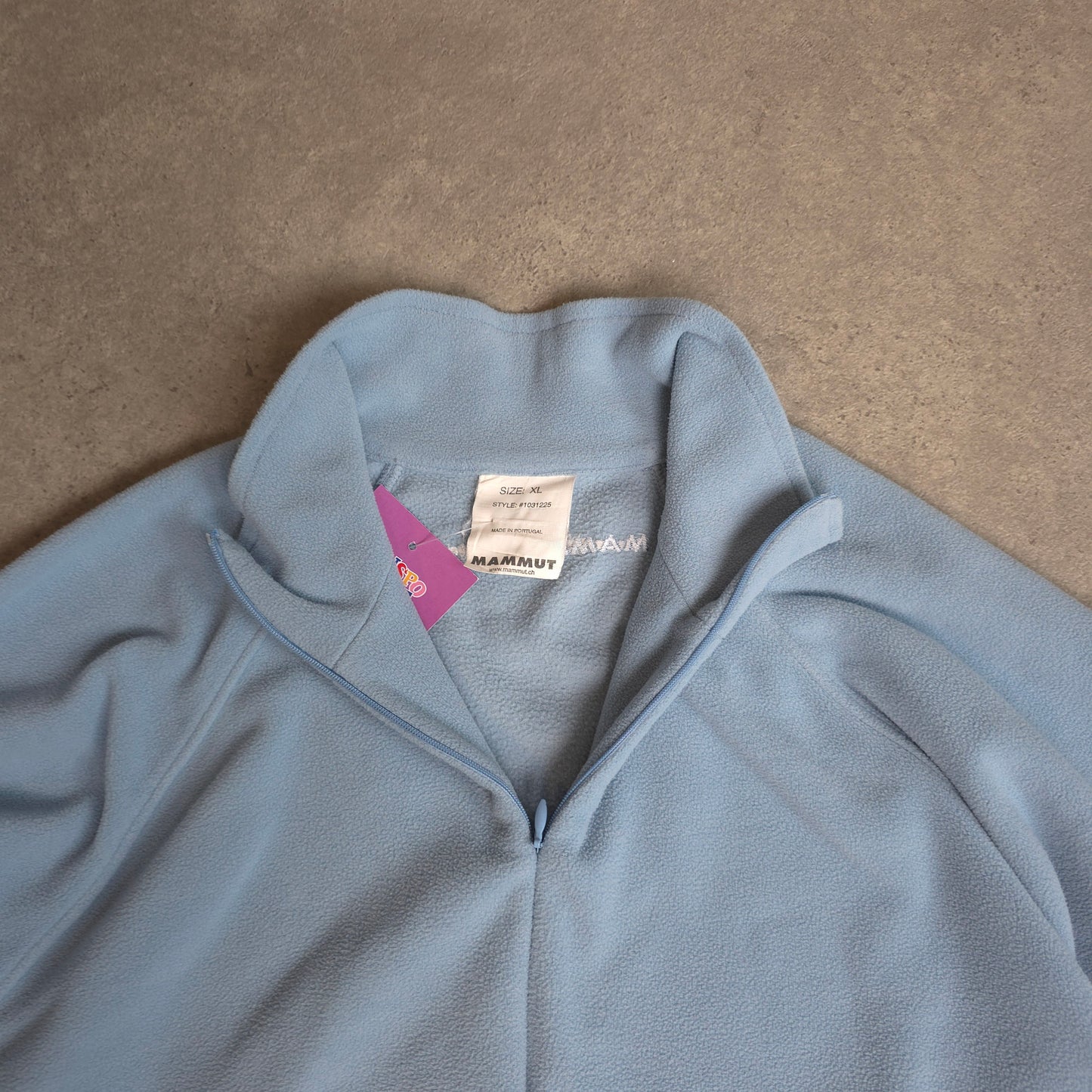 Mammut midlayer fleece in baby blue - women's XL