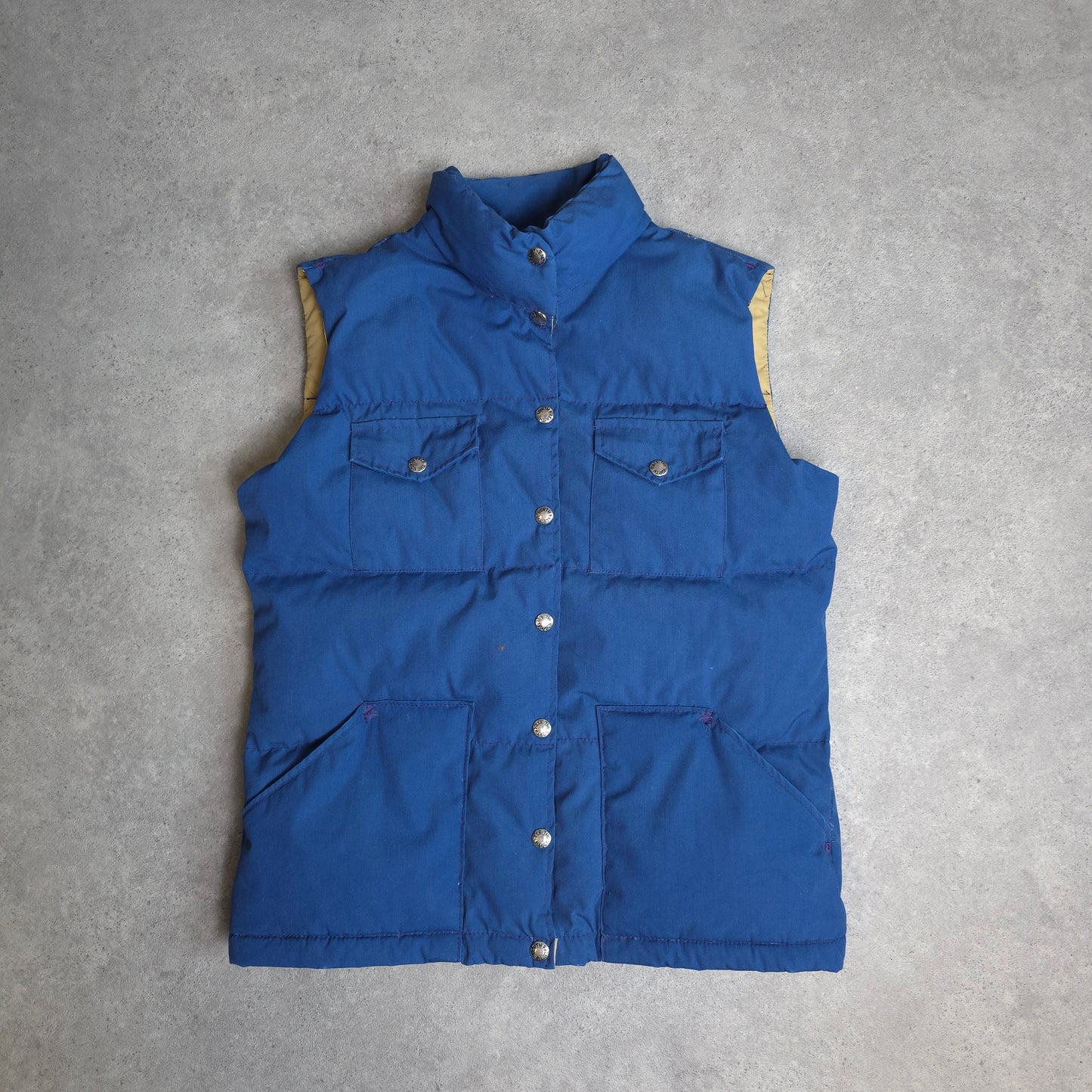 80s The North Face puffer gilet in blue - women's medium