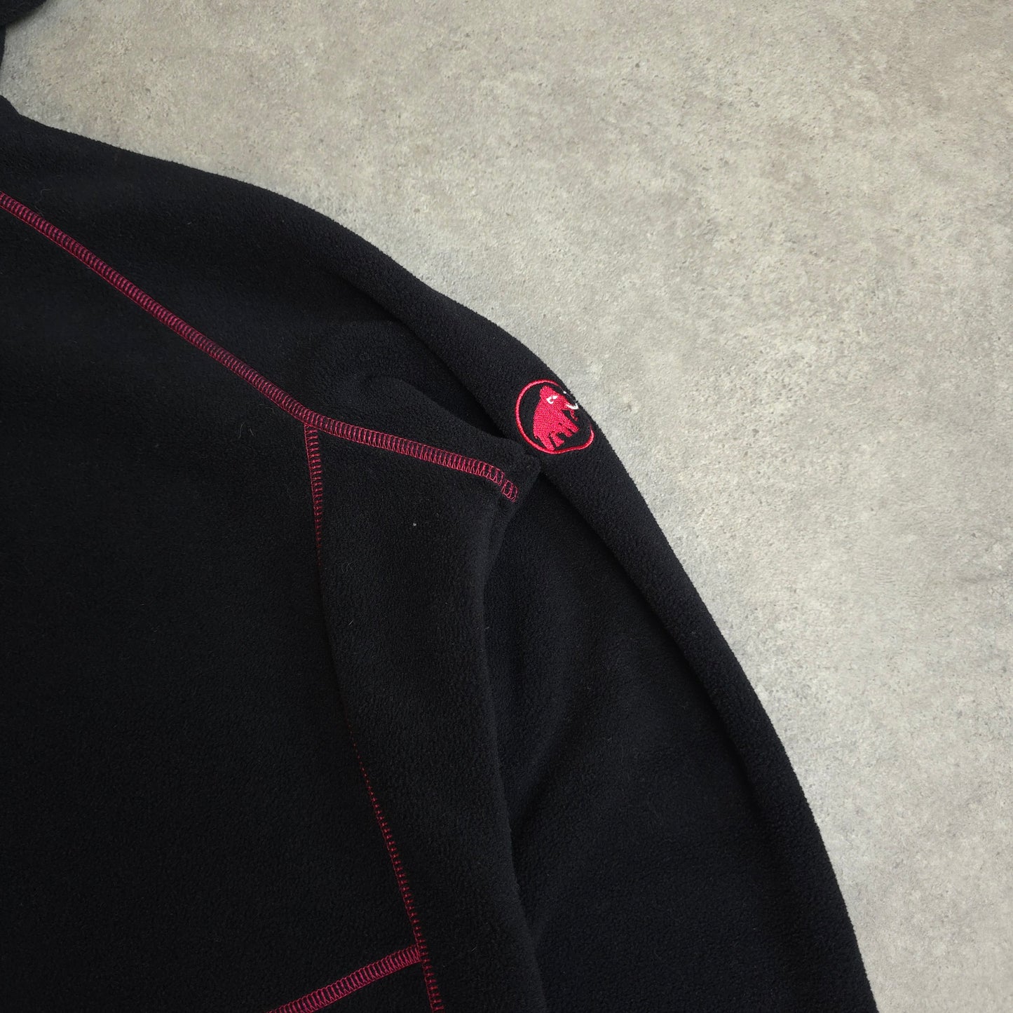 Mammut zip up fleece in black and pink - women's XL