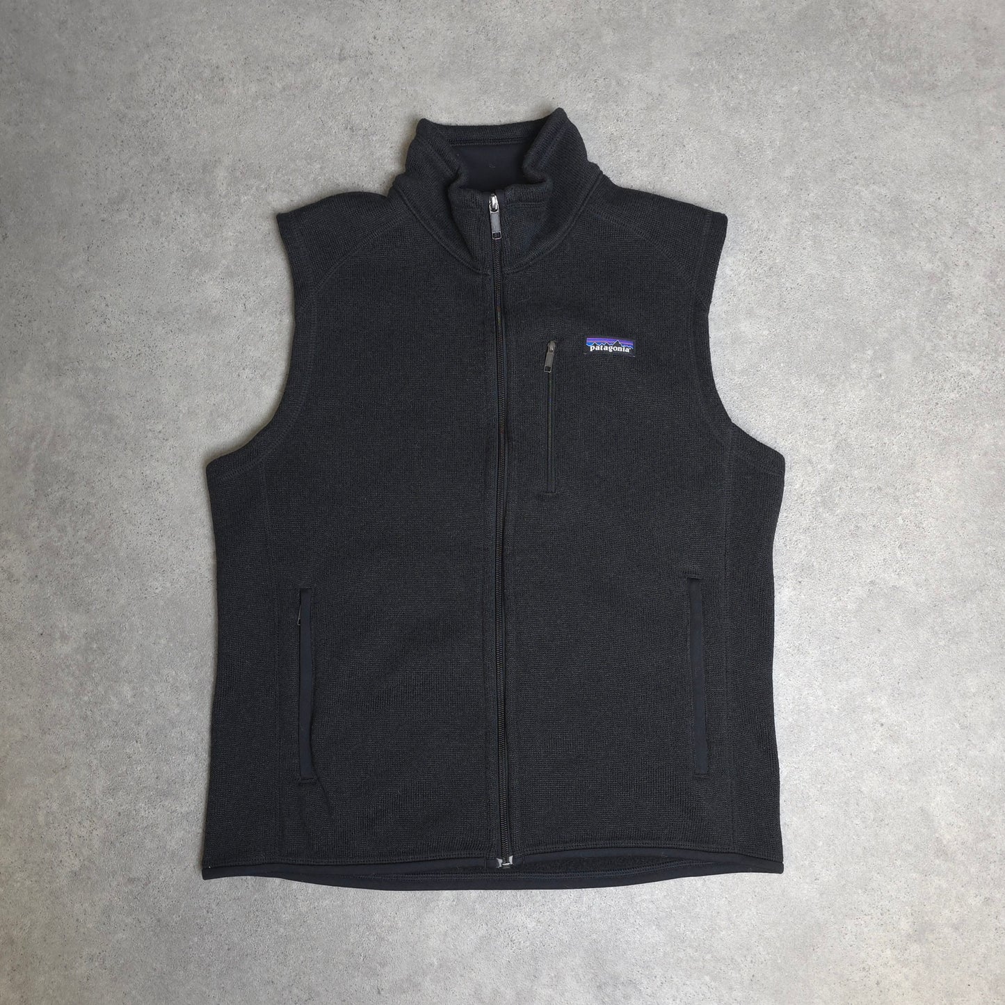 Patagonia better sweater vest in black - medium