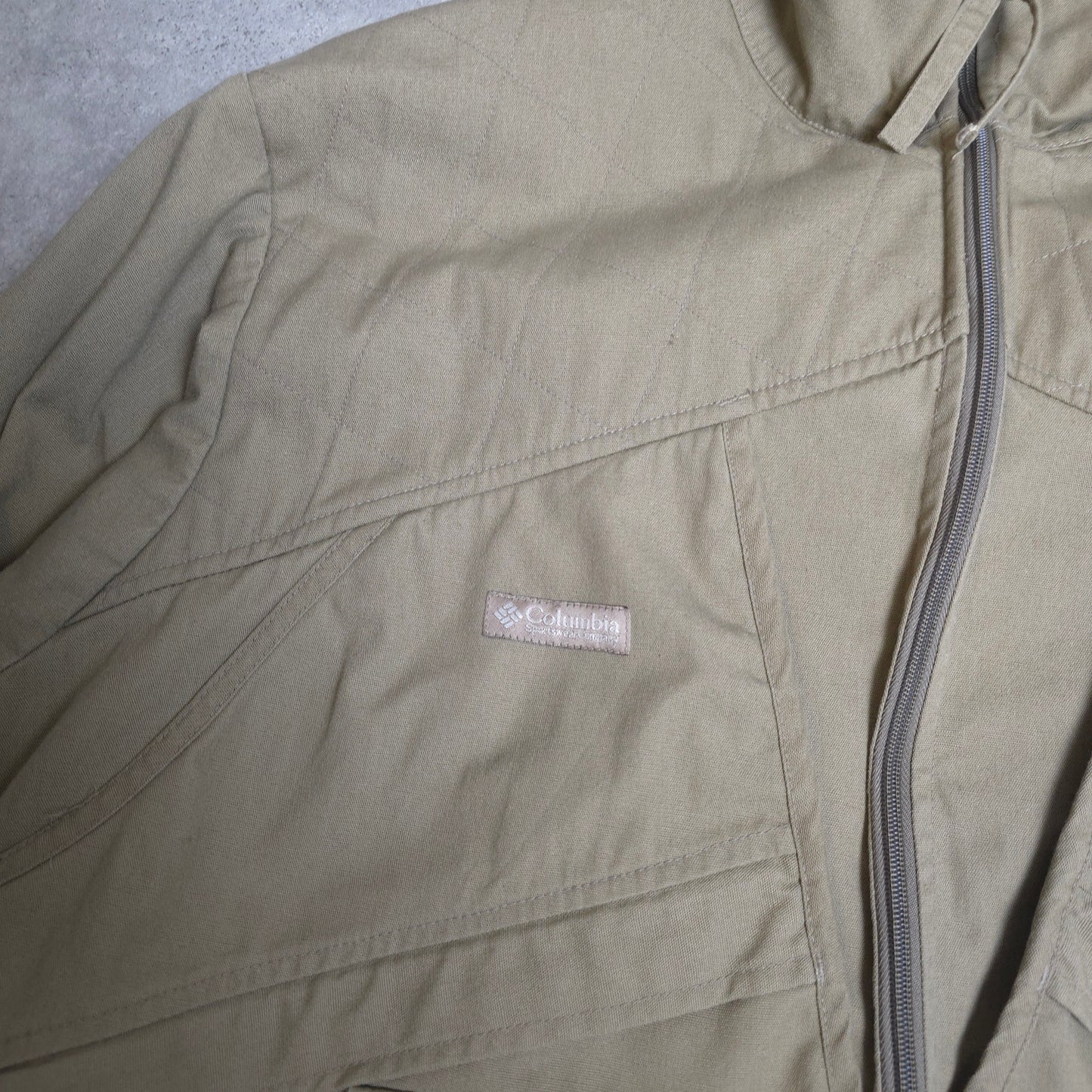 Vintage Columbia fishing hunting jacket in khaki - XL