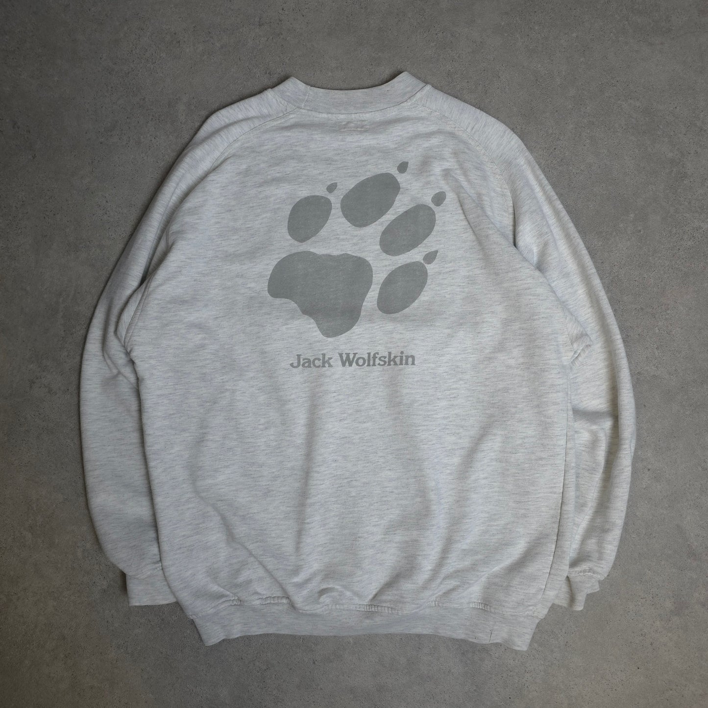 vintage Jack Wolfskin sweatshirt in grey - large