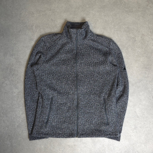 mammut chamuera jacket fleece in black and white - large