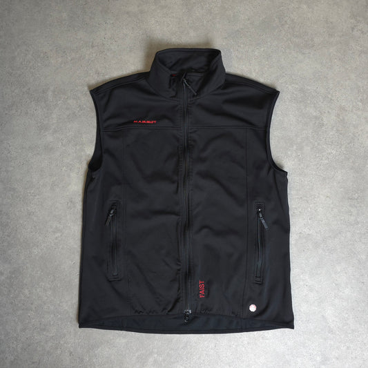 Mammut soft shell windstopper gilet in black - large